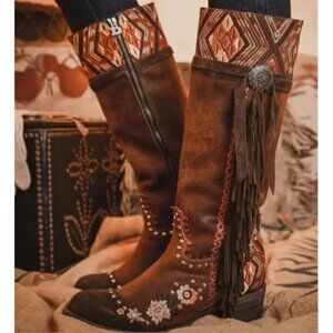 NIB Old Gringo Double D Ranch Dream Weaver Suede Leather Western Boot